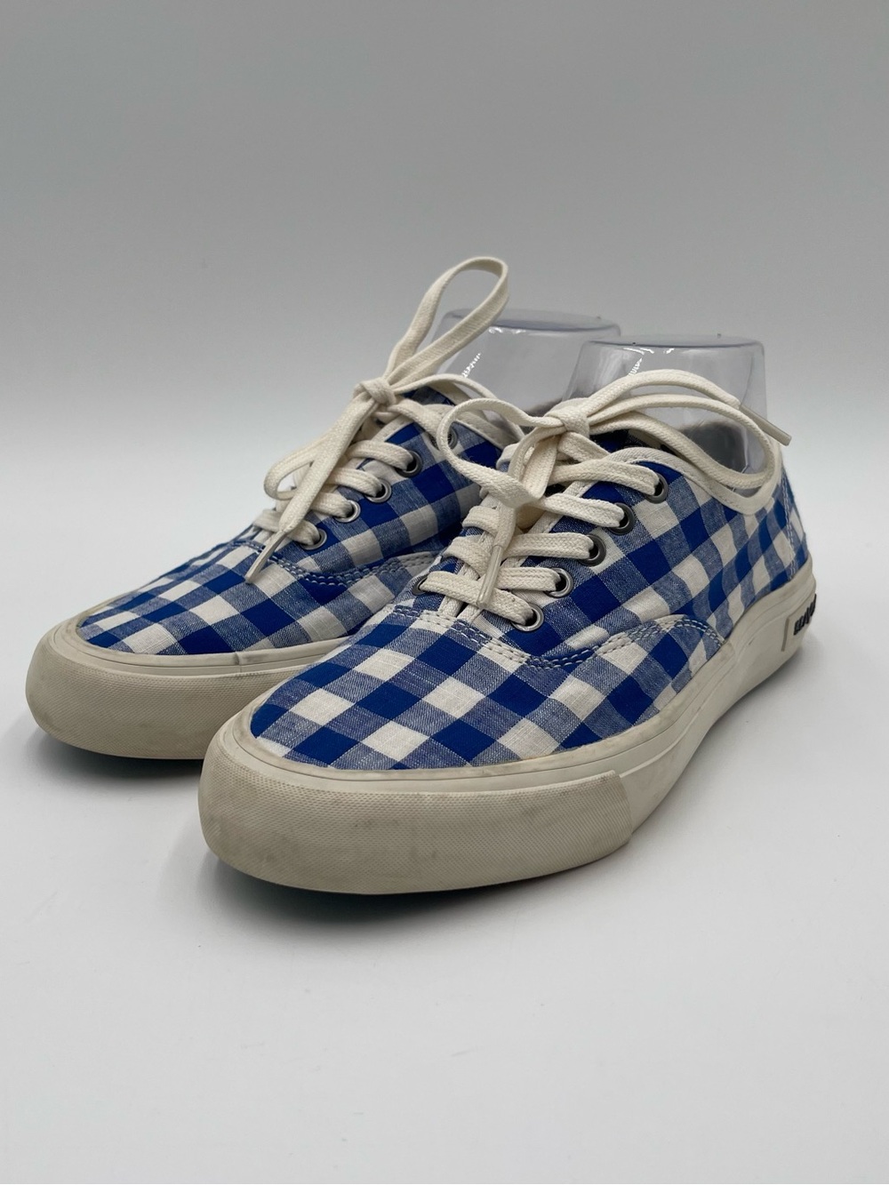 SeaVees for J.Crew Legend Sneaker Blue White Gingham Canvas Low Top 06/64 Size 7
